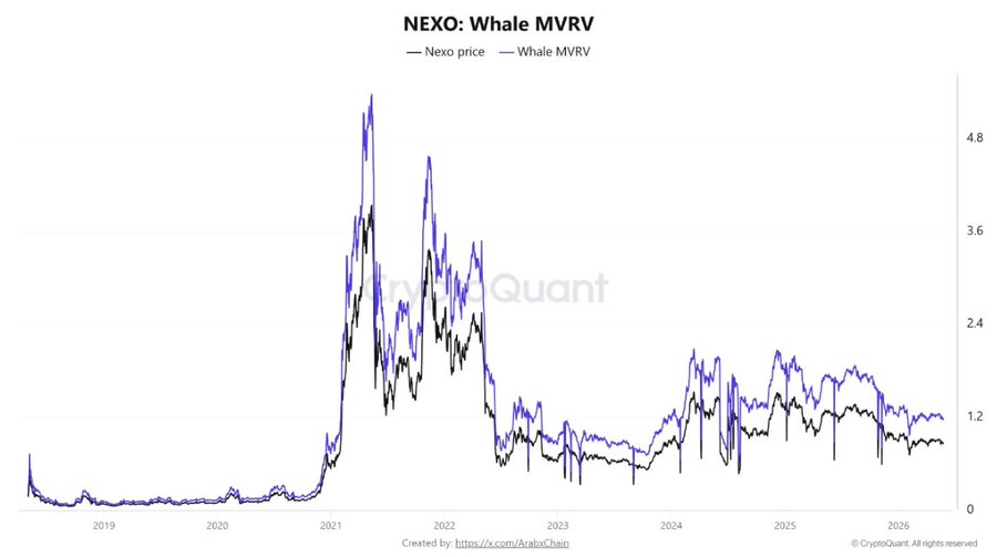 حيتان NEXO تواصل التمسك بمراكزها رغم تقلبات السوق