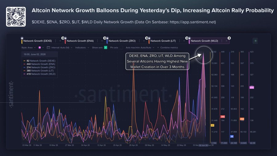 Major Spike in New Wallet Creation Signals Growing Altcoin Activity