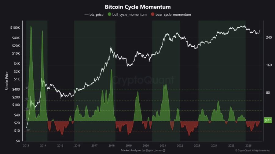  "CryptoQuant Analyst Warns: Bitcoin Cycle Momentum Signals Potential Bearish Reversal"