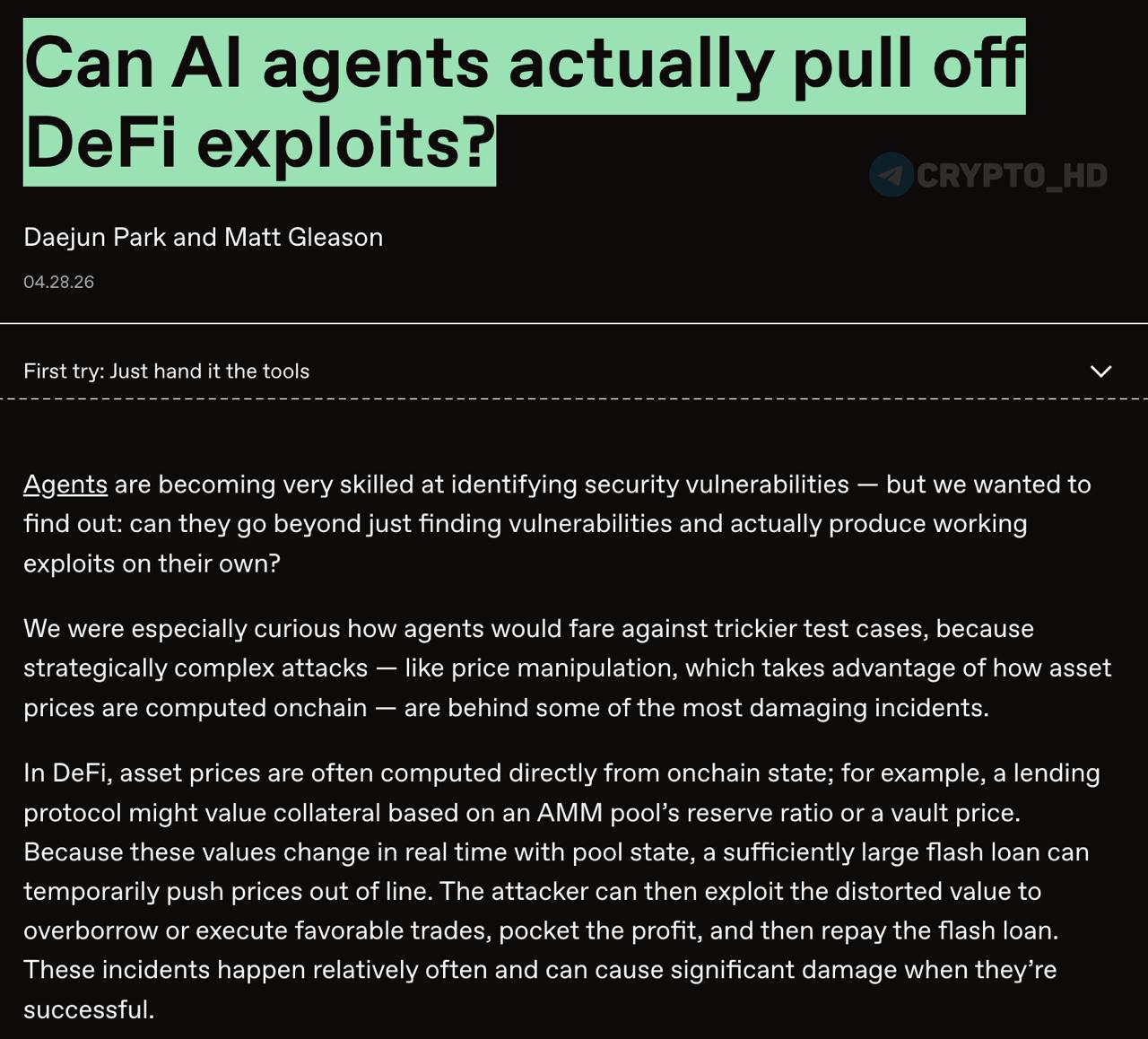 Study Warns: AI Agents Can Breach Crypto Systems